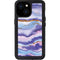 Blue Violet Watercolor Geode iPhone 15 Waterproof Case